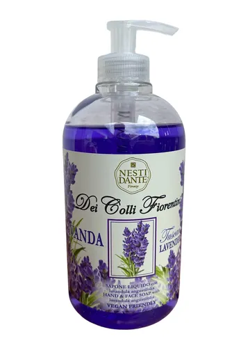 Nesti Dante Firenze Tuscan Lavender Liquid Soap 500 ml - Seife mit dem Duft der Toskana, hergestellt aus natürlichen Inhaltsstoffen. Erleben Sie italienischen Lifestyle und bringen Sie den Lavendelduft in Ihr Badezimmer!