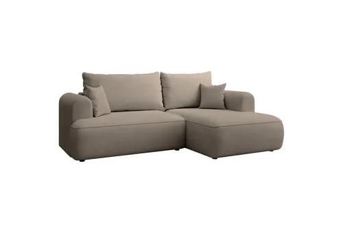 Selsey Ovo Mini Eckschlafsofa rechtsseitig mit Stauraum in braun von Selsey