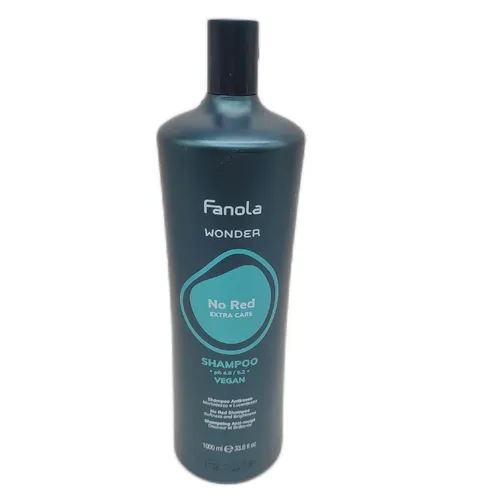 FANOLA Wonder No Red Shampoo 1000ml - Hochwertiges Shampoo zur Pflege von coloriertem Haar, wirkt Farbverblassen entgegen und sorgt für strahlenden Glanz.