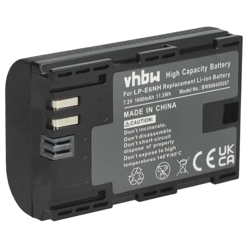 vhbw Akku kompatibel mit Tether Tools Air Direct Kamera (1600mAh, 7,2V, Li-Ion)
