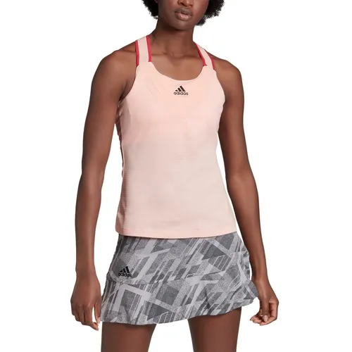 adidas Performance Tanktop Tennis-Tank Y HEAT.RDY korallrot Damen - Tanktops - Atmungsaktives HEAT.RDY Material für kühlenden Komfort auf dem Tennisplatz, mit Y-förmigem Rückendesign und integriertem BH für maximale Bewegungsfreiheit.