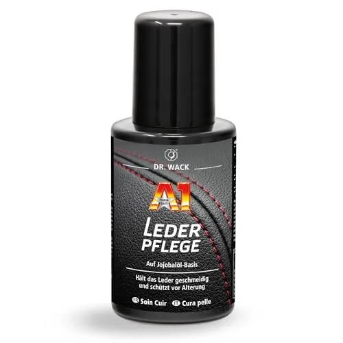 Dr. Wack A1 Lederpflege auf Jojobaöl-Basis - Autopflege & Motorradpflege, hochwertige Ledermilch für optimale Pflege und Schutz von Ledersitzen, angereichert mit Jojobaöl für langanhaltende Geschmeidigkeit.