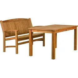 Kai Wiechmann Garten-Essgruppe Premium Teak Sitzgruppe - Essgruppen aus hochwertigem Teakholz, wetterbeständig und ergonomisch gestaltet für höchsten Sitzkomfort – ideal für Garten, Balkon und Terrasse.