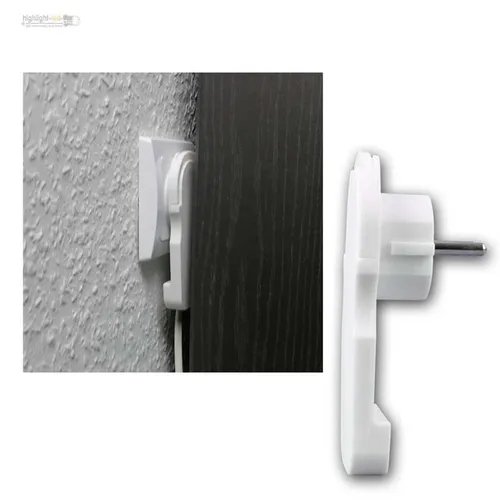 REV-Flachstecker extraflacher Schukostecker weiß - Steckverbinder, ideal für enge Räume dank extraflachem Design und Schutzkontakt für maximale Sicherheit.