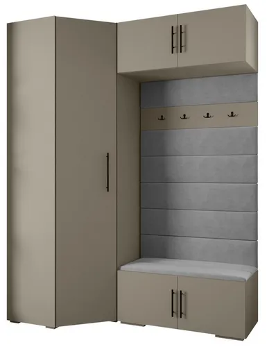 ABIKS MÖBEL Kompaktgarderobe INOVA 3 SATZ 21 – Stilvolles Möbelset - Moderne Garderobe mit Kleiderstange und Regalen, ideal für jeden Raum. Hochwertige Materialien sorgen für Langlebigkeit und eine einfache Montage. Optimieren Sie Ihren Stauraum stilvoll und praktisch!