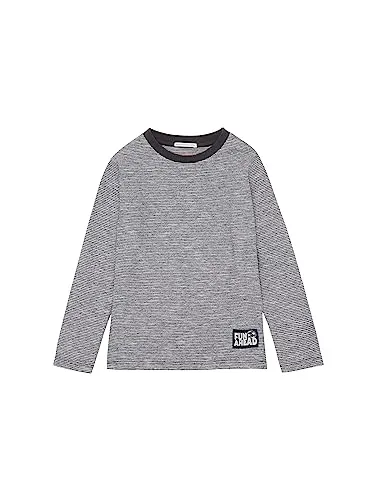 TOM TAILOR Jungen 1037977 Langarmshirt mit Streifen, 29476-coal Grey, 92/98