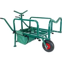 Relaxdays Angelwagen Transportwagen mit Tasche, klappbar & verstellbar, 65x145x55 cm, grün - Der vielseitige Transportwagen ist ideal für Angeln, Camping und Gartenarbeit. Mit stabilen Luftreifen und einem erweiterbaren Rahmen passt er sich Deinen Bedürfnissen an. Die klappbaren Seiten ermöglichen eine praktische Ablagefläche.