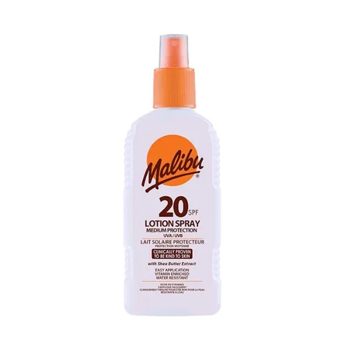 Malibu SPF 20 Lotion Spray 200ml, UVA/UVB Sunscreens, Vitamin Enriched