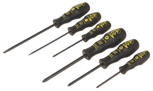 C.K T4741SESD Schraubendrehersatz für die Elektronik ESD - 6-teiliges Schraubenzieher-Set mit ergonomischem Griff, ideal für präzise Arbeiten in der Elektronik, Made in Germany.