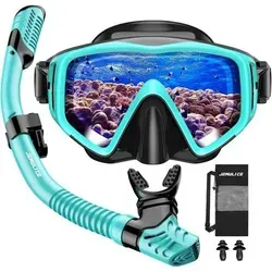 Schnorchelset für Erwachsene - Taucherbrille mit Dry Schnorchel - Ideal für Unterwasserabenteuer, bietet diese Tauchmaske mit Anti-Leck-Technologie einen sicheren Sitz und hohen Komfort beim Schnorcheln.