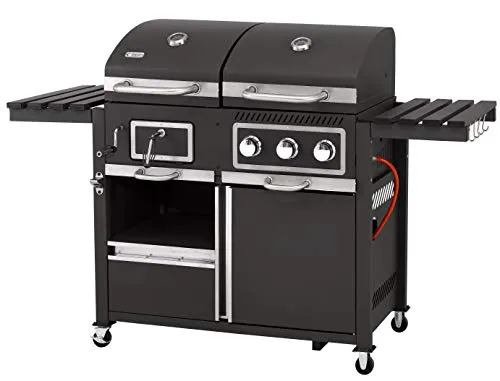 tepro Kohle-Gas-Grill »Toronto Kombi« 8,7 kW - 2in1 Kombigrill für Holzkohle oder Gas mit 3 Edelstahlbrennern, ideal für Grillpartys und vielseitige Zubereitung von Speisen.