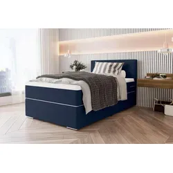 99rooms Phönix Mini Boxspringbett 100x200 cm Dunkelblau von 99rooms