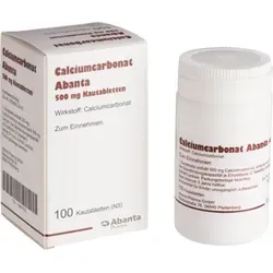 Calciumcarbonat Abanta 500 mg Kautabletten 100 St von Abanta Pharma