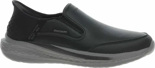 Skechers Herren Sneakers schwarz, 42 EU - Herren-Sneaker aus glattem Leder, stylish und bequem für den Alltag.