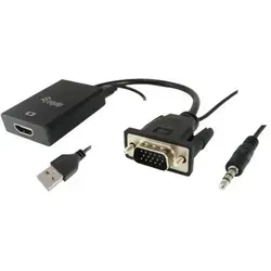 Equip Life - Videoadapter - HD-15 (VGA), mini-phone stereo 3.5 mm, USB (nur Strom)