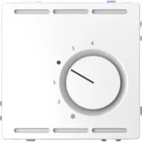 Merten MEG5762-6035 Temperaturregler, Lotosweiß - Schalter für elektrische Fußbodenheizung und Klimatisierung, mit integriertem Einstellknopf für präzise Temperaturregelung von 5-30°C und zusätzlicher thermischer Rückführung.
