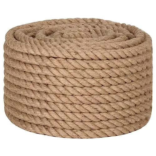 vidaXL Juteseil 25 m - 16 mm Stärke - Vielseitige Gartenschnur aus 100 % natürlicher Jute, ideal zum Basteln, Dekorieren und Verpacken. Wetterfest und stark, perfekt für kreative Projekte und Gartenarbeiten.