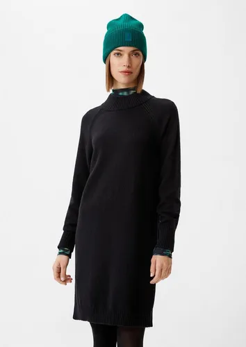 comma Minikleid Kleid Kurzes Strickkleid mit Rippblende