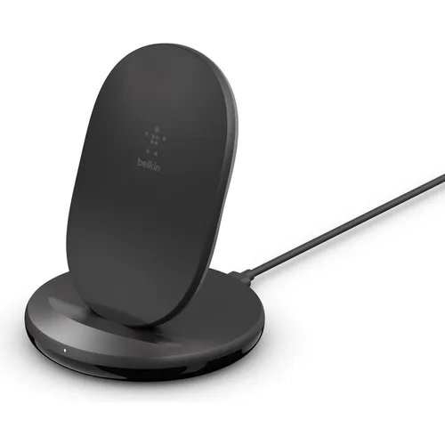 Belkin BoostCharge drahtloser Ladeständer - 15 W Qi-Ladeständer für iPhone, Samsung und Pixel, schnell und hüllenfreundlich für problemloses Laden