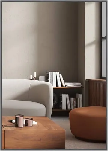 nielsen HOME Wandspiegel 50 x 70 cm, Aluminium Grau Glanz - Dekorativer Wandspiegel mit stabilen Aluminiumrahmen – perfekt für Flur, Wohnzimmer oder Schlafzimmer. Brillante Spiegelqualität und einfache Montage für ein modernes Raumgefühl.