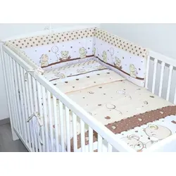teiliges Baby Bettset mit Bettwäsche und Nestchen für Bett 70x140 cm - 1. Sweet Braun 3
