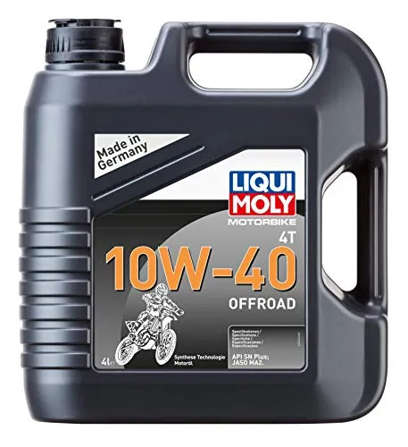 LIQUI MOLY Motorbike 4T 10W-40 Offroad | 4 L | Motorrad 4-Takt-Öl | Art.-Nr.: 3056, Schwarz