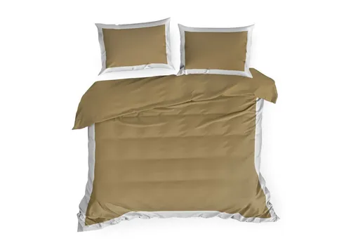 Eurofirany Bettwäsche LAURA ELIZA, 3-teilig, atmungsaktiv, gelb mit Rüsche - 3-teilige Bettwäsche mit dekorativer Kante, aus 55 % Baumwolle und 45 % Polyester. Atmungsaktiv und pflegeleicht, ideal für gemütliche Nächte.