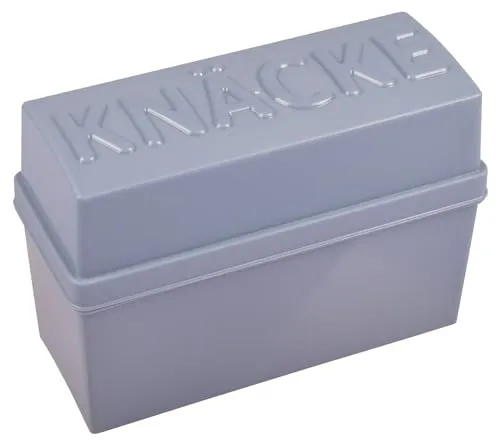 Knäckebrotbox Brotbox Knäckebrot Box Brotdose Aufbewahrungsbox Vorratsdose, Farbe:grau