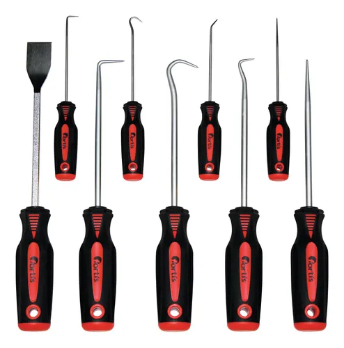 Fortis Haken-Montage-Set 9-teilig - Praktisches Set für einfache und sichere Montage, ideal für Heimwerker und Profis in der Kategorie Schaber.