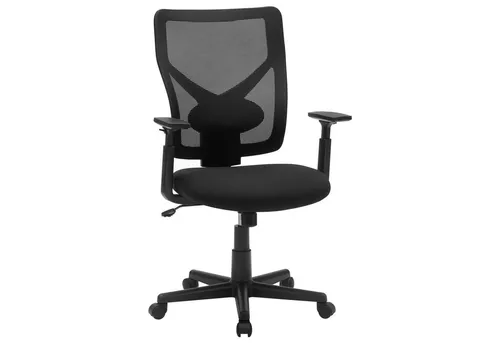 SONGMICS Bürostuhl OBN36BK - Ergonomischer Komfort in Schwarz - Bürostuhl mit verstellbarer Lendenwirbelstütze und Armlehnen für optimalen Sitzkomfort. Ideal für längeres Arbeiten – belastbar bis 120 kg.