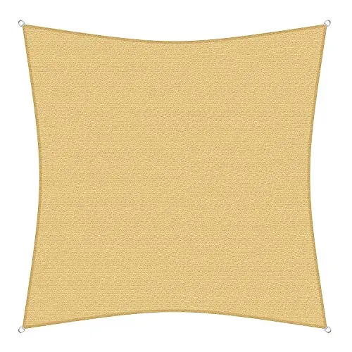 sunprotect 12005 Professional Sonnensegel 7x7m - Sonnenschutz mit 90% UV-Schutz, wind- und wasserdurchlässig, ideal für Garten und Terrasse, reißfest und schimmelresistent.