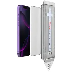 1x 9H Panzerglas für iPhone 15 Pro 3D KLAR Staubfreie Installation echtes Tempered Glass Panzerhartglas Schutzglas Displayschutz Schutzfolie