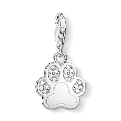 Thomas Sabo Charm-Anhänger Tatze Pfote aus 925 Sterling Silber - Clasp Charms für Damen, eleganter Charm-Anhänger aus hochwertigem 925er Sterlingsilber mit Karabinerhaken, ideal für individuelle Kombinationen und als Geschenk für besondere Anlässe.