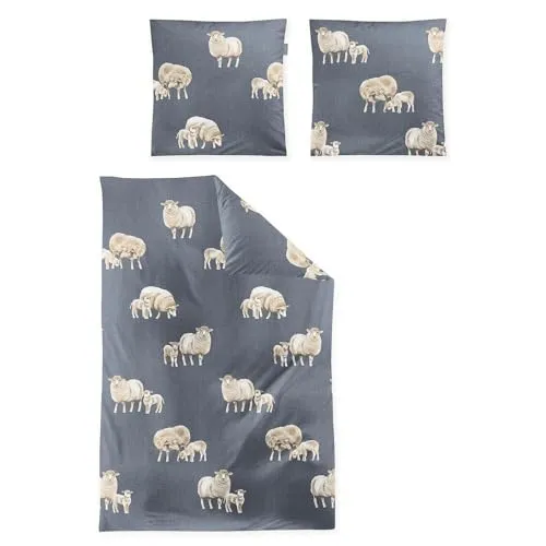 Irisette Feinbiber Bettwäsche-Garnitur Panda 8545 - Bettwäsche aus 100% Baumwolle, kuschelig weich und temperaturausgleichend, ideal für kalte Nächte. Mit praktischem Reißverschluss und trocknergeeignet für einfache Pflege.