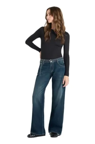 Le Temps des Cerises Wide Leg Lauryn Jab Jeans, Blau Nr. 3, blau, 28W