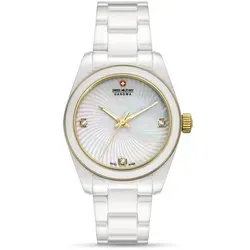 SWISS MILITARY HANOWA - SWISS RECRUIT LADY CERAMIC - white gold / 31,5mm