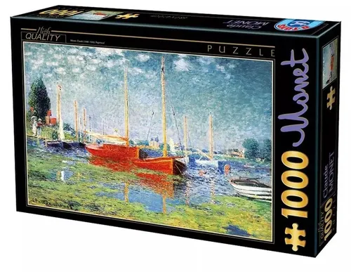 Puzzle 1000 elementów. Claude Monet, Łódki w Argentuil D-Toys 5947502869665