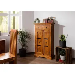 Schrank Akazie 72x38x132 honig lackiert OXFORD #0525 in braun von Massivholzmöbel24