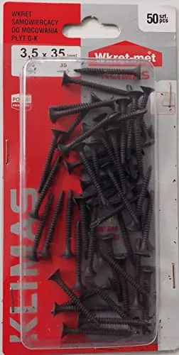 Stück Schnellbauschrauben 3.5x35 Gips-Metall Trockenbauschrauben Rigipsschrauben Selbstschneidend 100