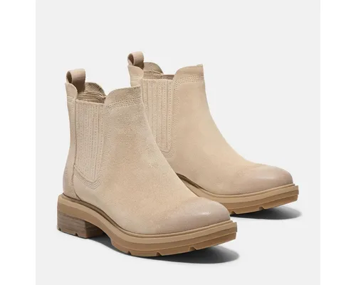 Timberland Brimfield Mid Chelsea Boot Damen, Gr. 41, Beige - Sportliche Chelseaboots aus strapazierfähigem Leder mit leicht profilierter Sohle für sicheren Tritt. Ideal für Business- und Freizeit-Looks — ein lässiges Highlight für jeden Anlass.