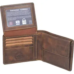 Echtleder Scheintasche braun 12x10x2 cm