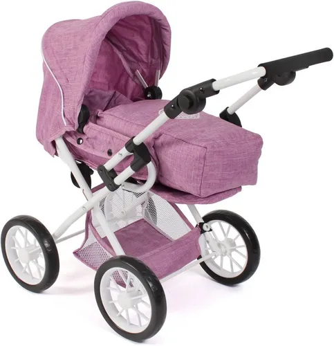 Bayer Chic 2000 - Puppenwagen Leni, 2in1 Kombipuppenwagen mit herausnehmbarer Tragetasche, ideal für Puppenmuttis von 3 bis 6 Jahren
