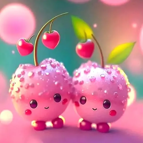 Picmondoo Diamond Painting – 30x30 cm, Mit quadratischen Harzsteinen, AB-Steinen, Strassfarben & Metallicfarben – DIY-Kunstwerk für Erwachsene & Kinder (Sweet Cherrys)