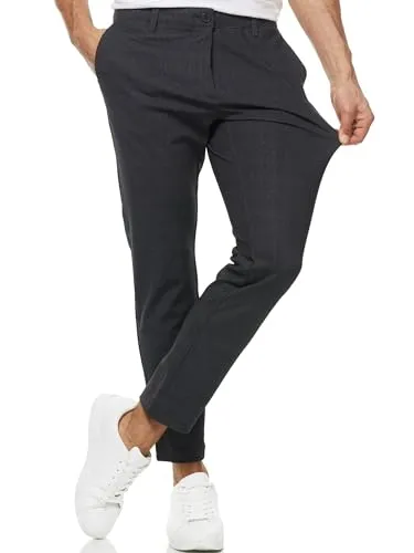 Indicode Herren Rodekro Performance Pants | Chinohose Herrenhose Super Stretch Stoffhose Bequeme Business Hose für Männer Mini Herringbone, 31/30