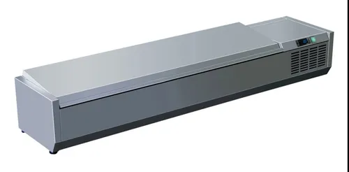 Gastro Kühlaufsatz Aufsatzkühlvitrine Pizzakühlaufsatz 7 x 1/4GN Edelsthaldeckel