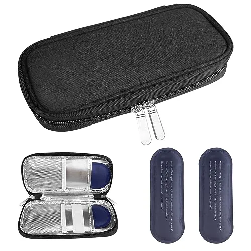 Magrimaxio Insulin Pen kühltasche, kühlbox Flugzeug, mit 2 Kühlakku