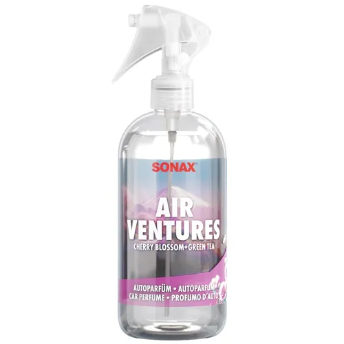 Sonax AirVentures Autoparfüm Cherry Blossom & Green Tea 300ml - Frischer Duft für Ihr Auto: Das Sonax AirVentures Autoparfüm kombiniert Kirschblüte und grünen Tee für ein angenehmes Fahrgefühl. Ideal für die Innenreinigung und Pflege.