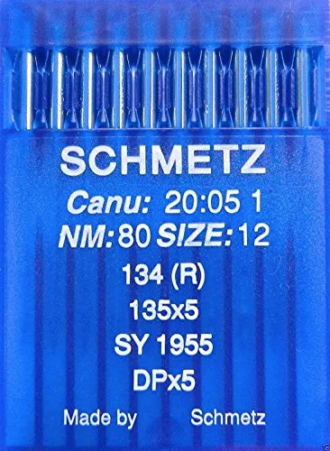 SCHMETZ 10 Rundkolben Nähmaschinen Nadeln System 134 (R) Industrie St. 80
