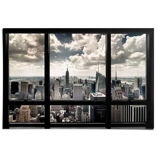 REINDERS Poster, New York, Schlafzimmer, Poster, Wanddeko, Room Decor, 150 gr. glänzend Bilderdruckpapier, Schwarz, 61x91,5cm