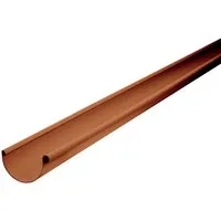 INEFA Halbrund Dachrinne 200cm aus PVC, NW 150 in braun von INEFA